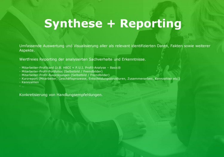Synthese + Reporting 